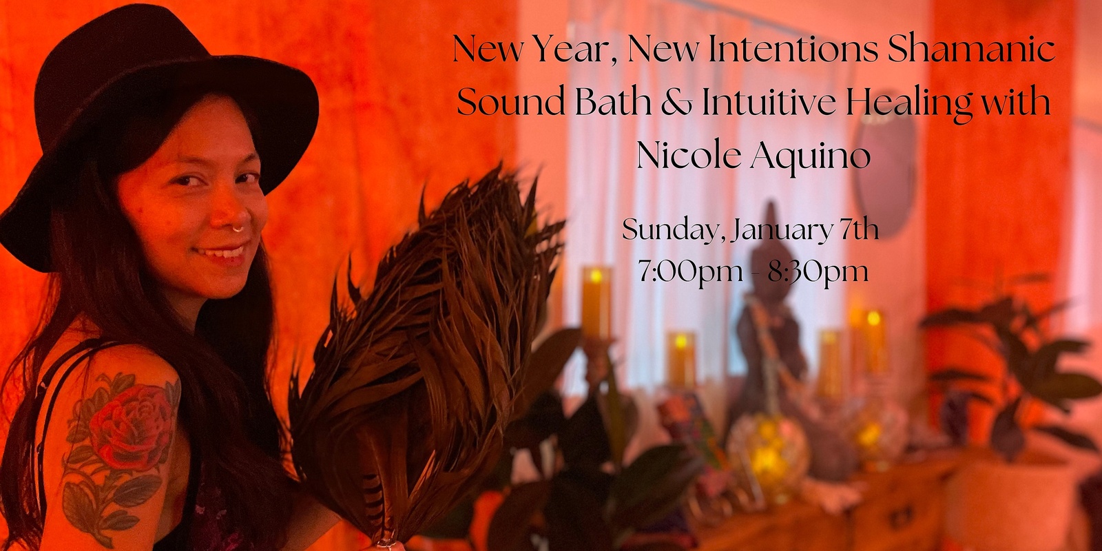 Banner image for New Year, New Intentions Shamanic Sound Bath & Intuitive Healing with Nicole Aquino 