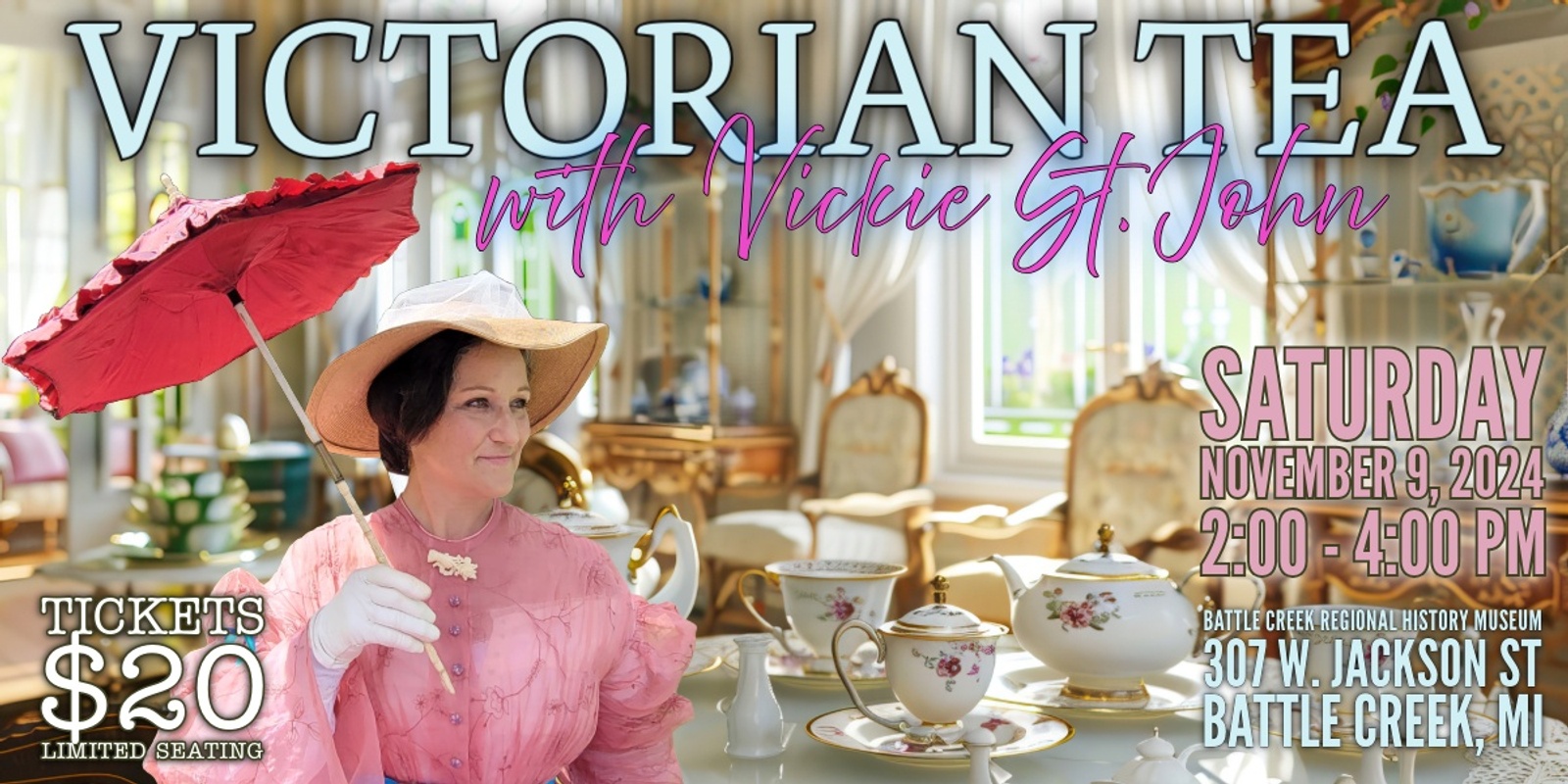 Banner image for Victorian Tea with Vickie St. John