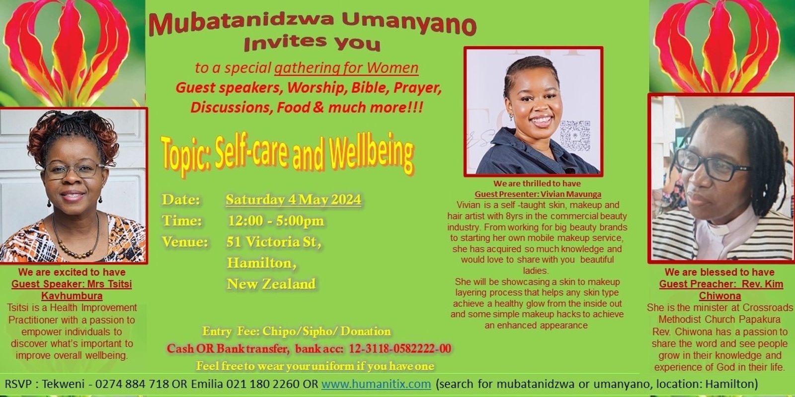 Banner image for Mubatanidzwa ~ Umanyano Women's Gathering 4 May 2024 in Hamilton, New Zealand