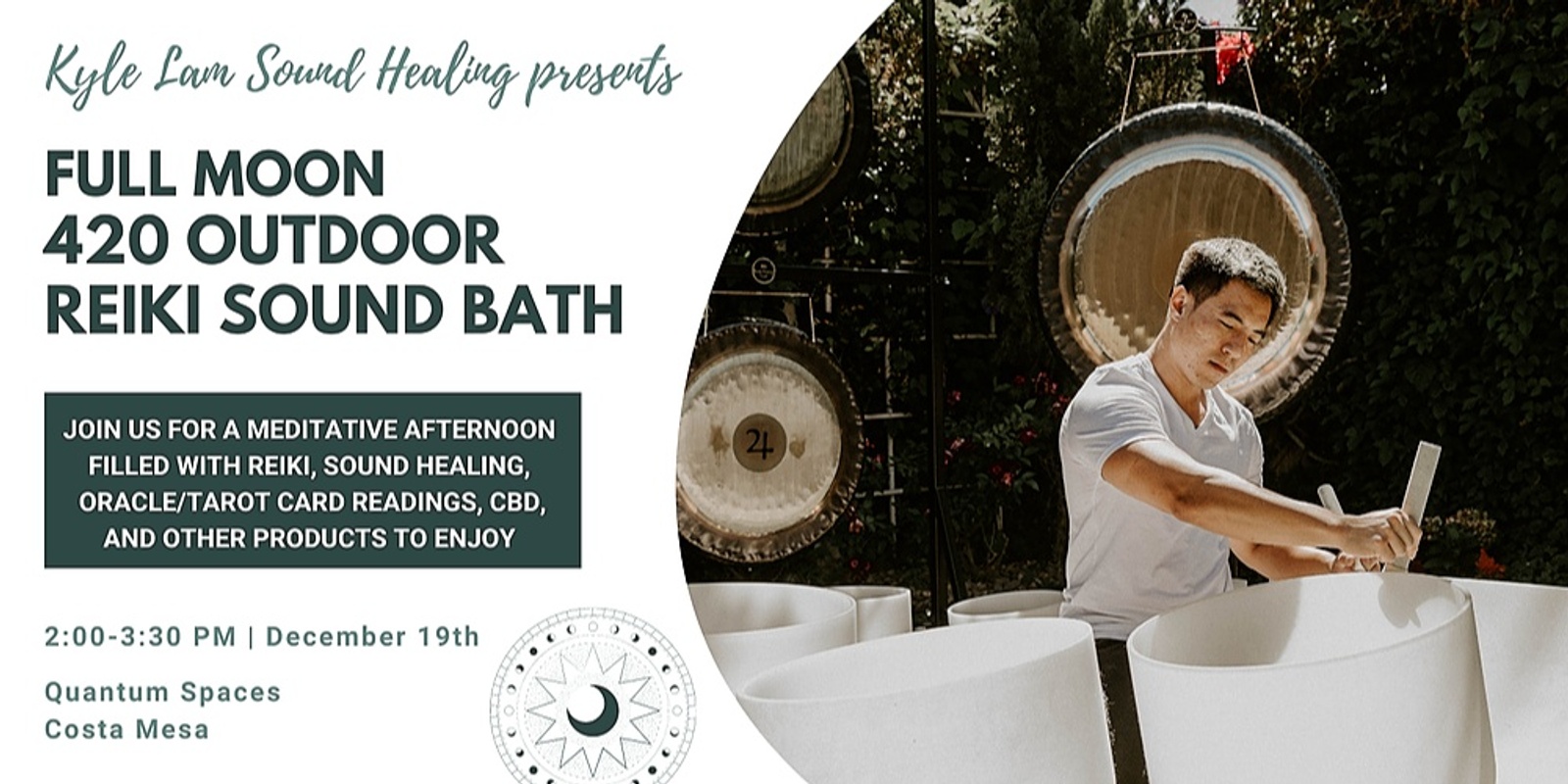 Banner image for Full Moon Self Care 420 Outdoor Reiki Sound Bath (Costa Mesa)