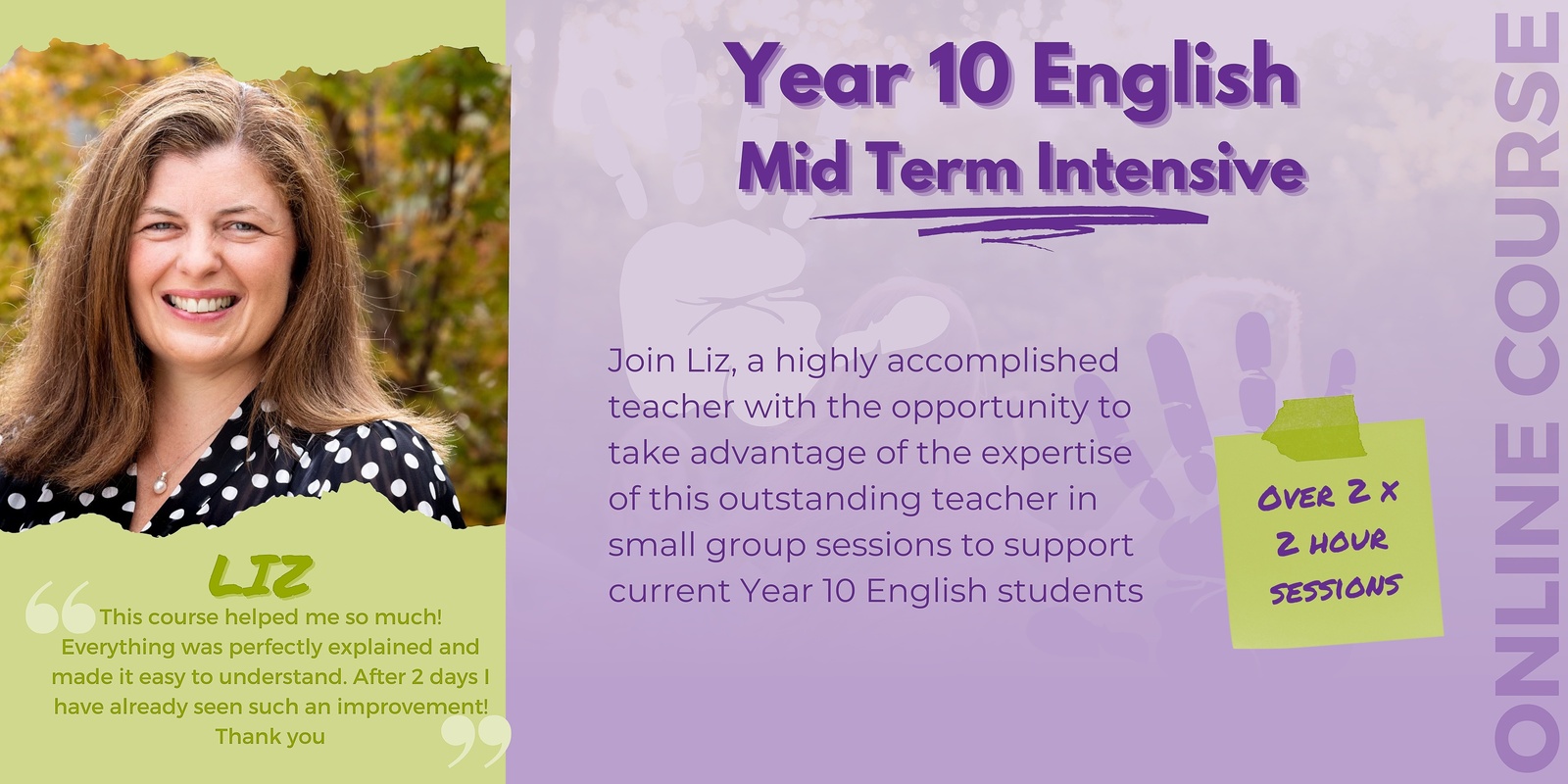 Banner image for Year 10 English Mid Term Intensive Course