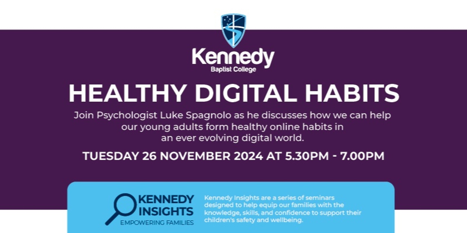 Banner image for Parent Information Evening: Forming Healthy Digital Habits