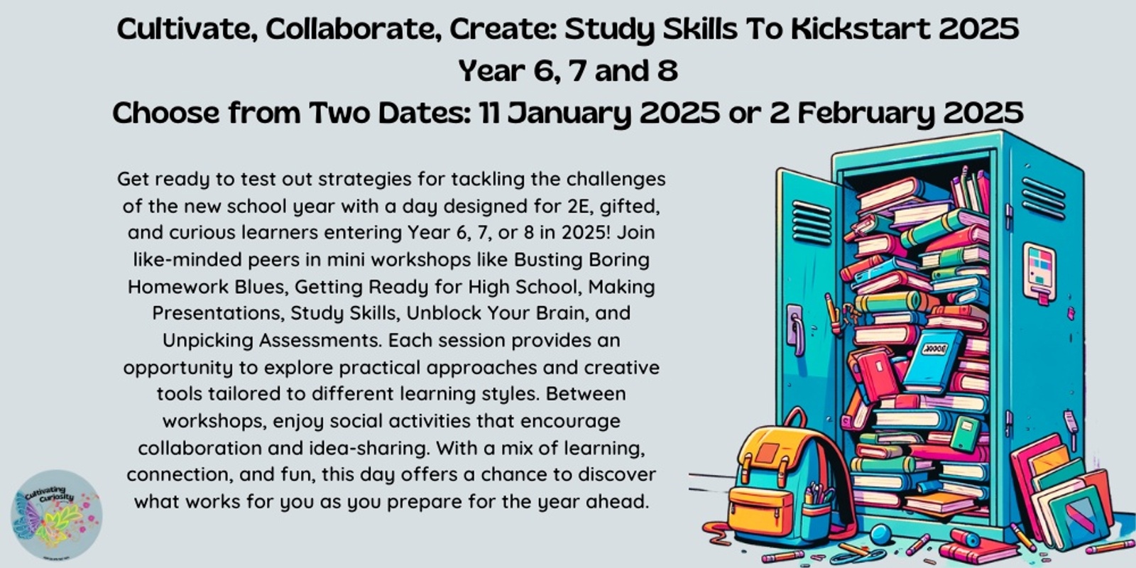 Banner image for Cultivate, Collaborate, Create: Study Skills To Kickstart Your School Year