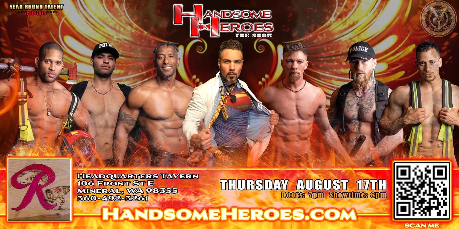 Banner image for Mineral, WA - Handsome Heroes The Show: The Best Ladies' Night of All Time!