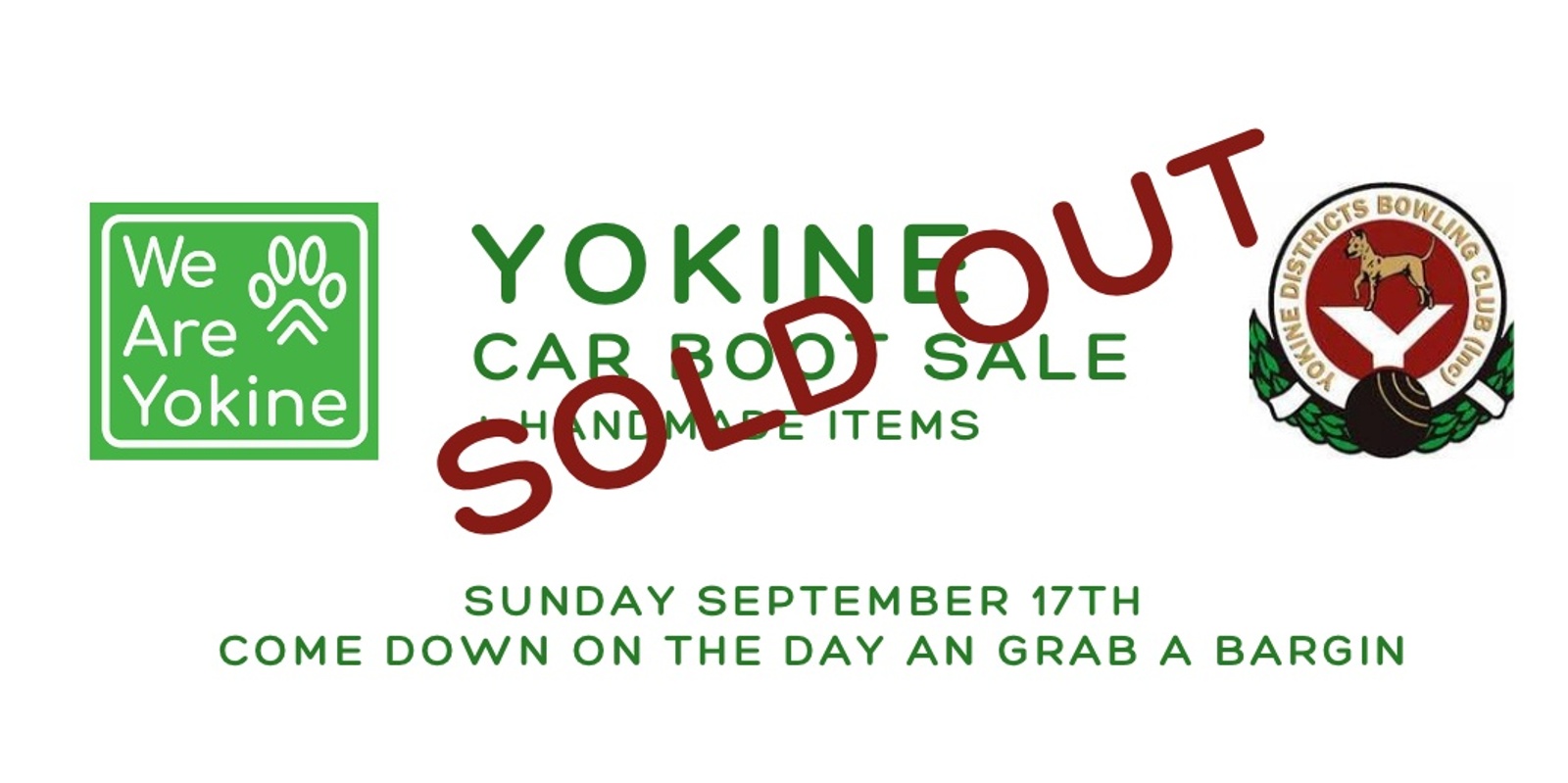 Banner image for Yokine Car Boot Sale Sept 2023  - Seller Registration