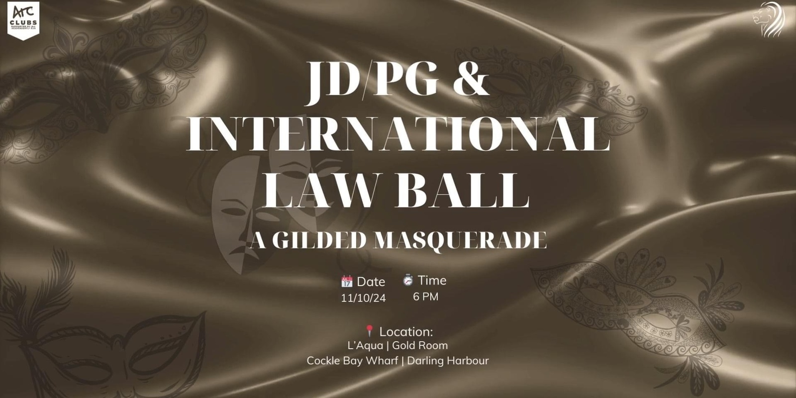 Banner image for JD/PG & International Ball - The Gilded Masquerade