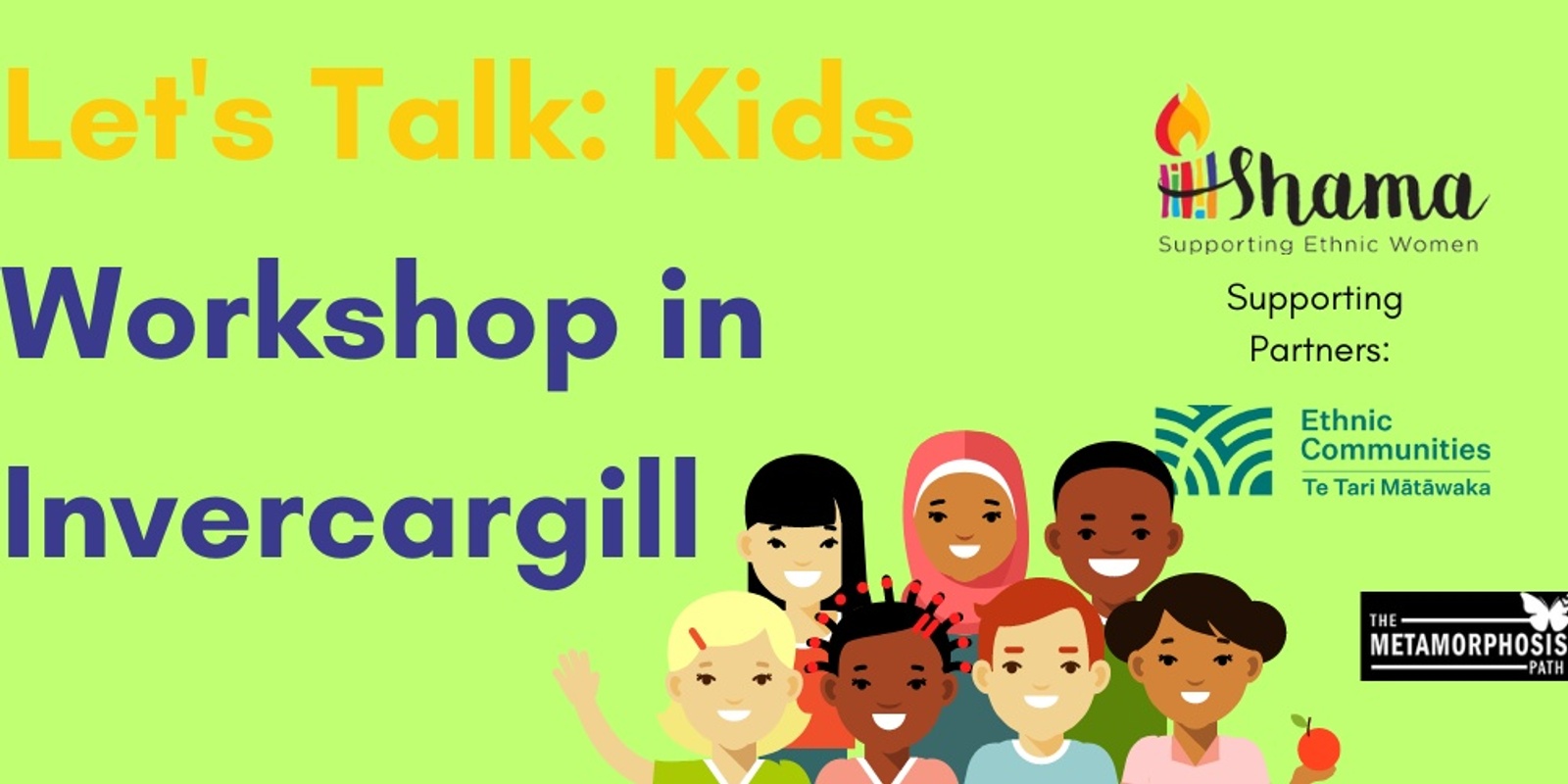 Banner image for  Let's talk, Kids Workshop in Invercargill