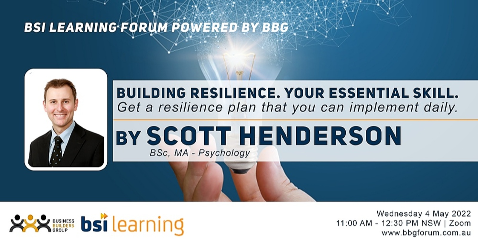 Building Resilience. Your Essential Skill. | BSI Learning Forum Powered ...