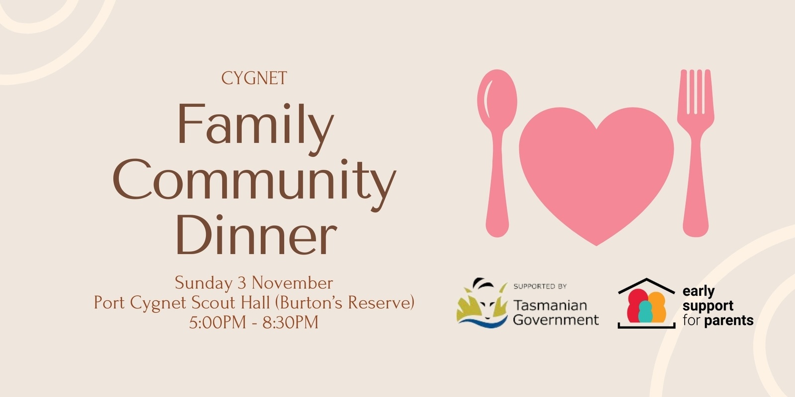 Banner image for Cygnet Community Dinner 