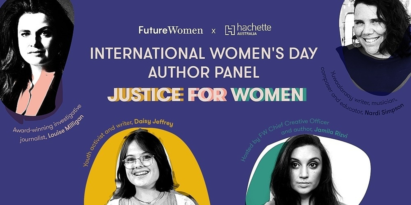 Banner image for Future Women x Hachette Australia International Women’s Day 2021 Author Panel