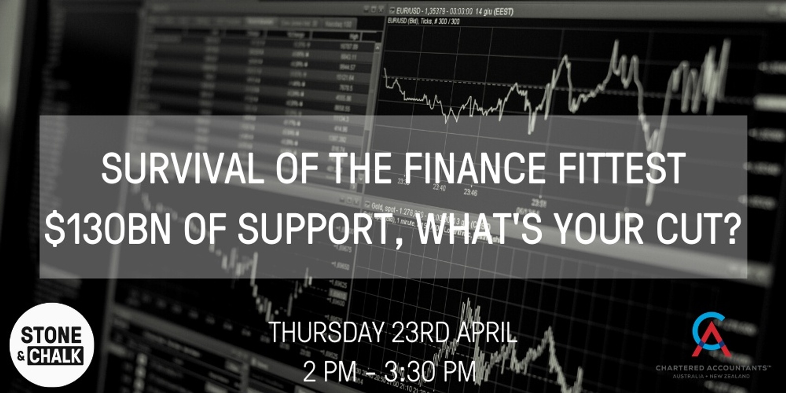 Banner image for Stone & Chalk Presents: Survival of the Finance Fittest - $130bn of support, what's your cut?