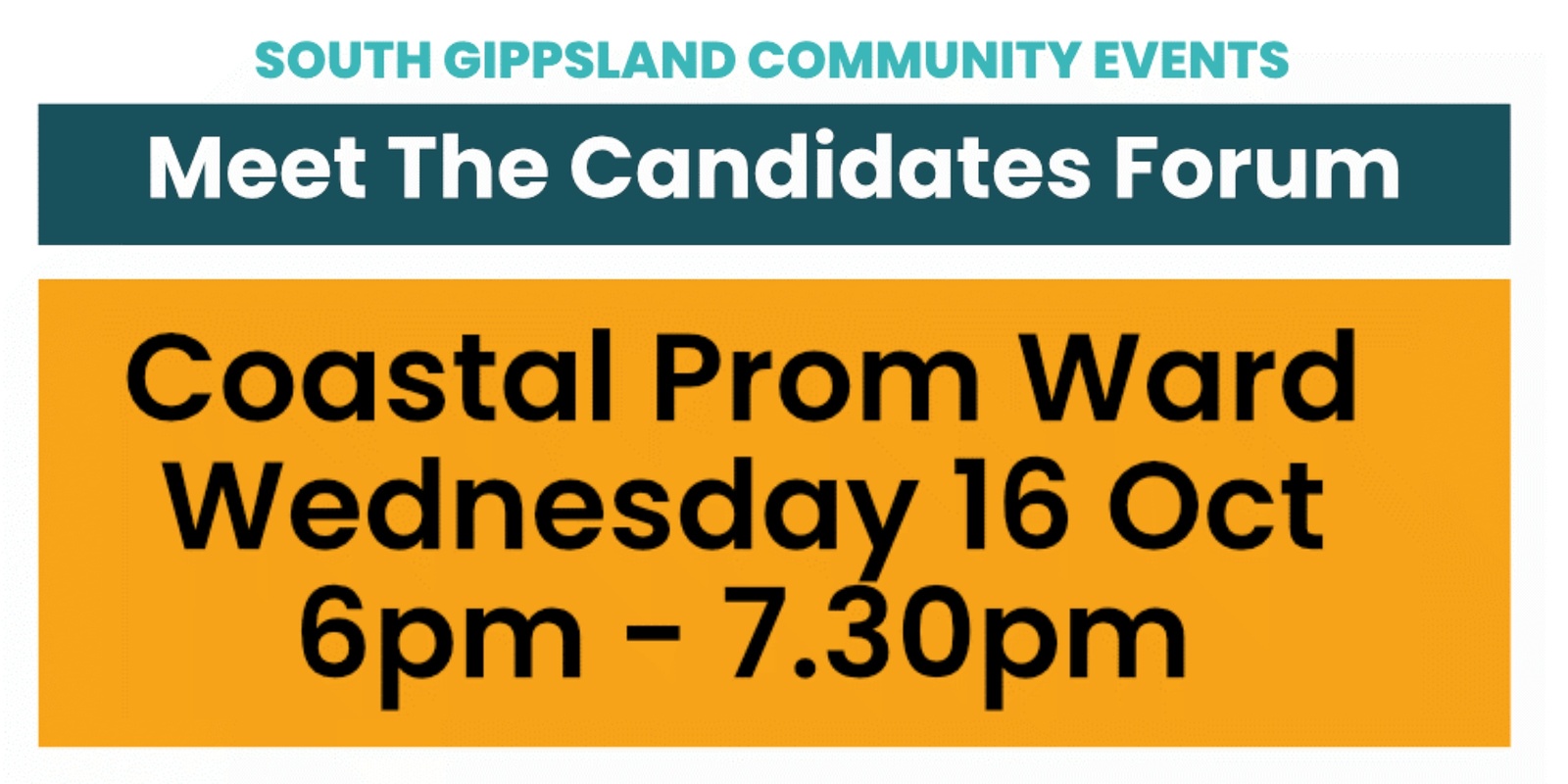 Banner image for Coastal-Prom Ward - Meet your South Gippsland Council Candidates!