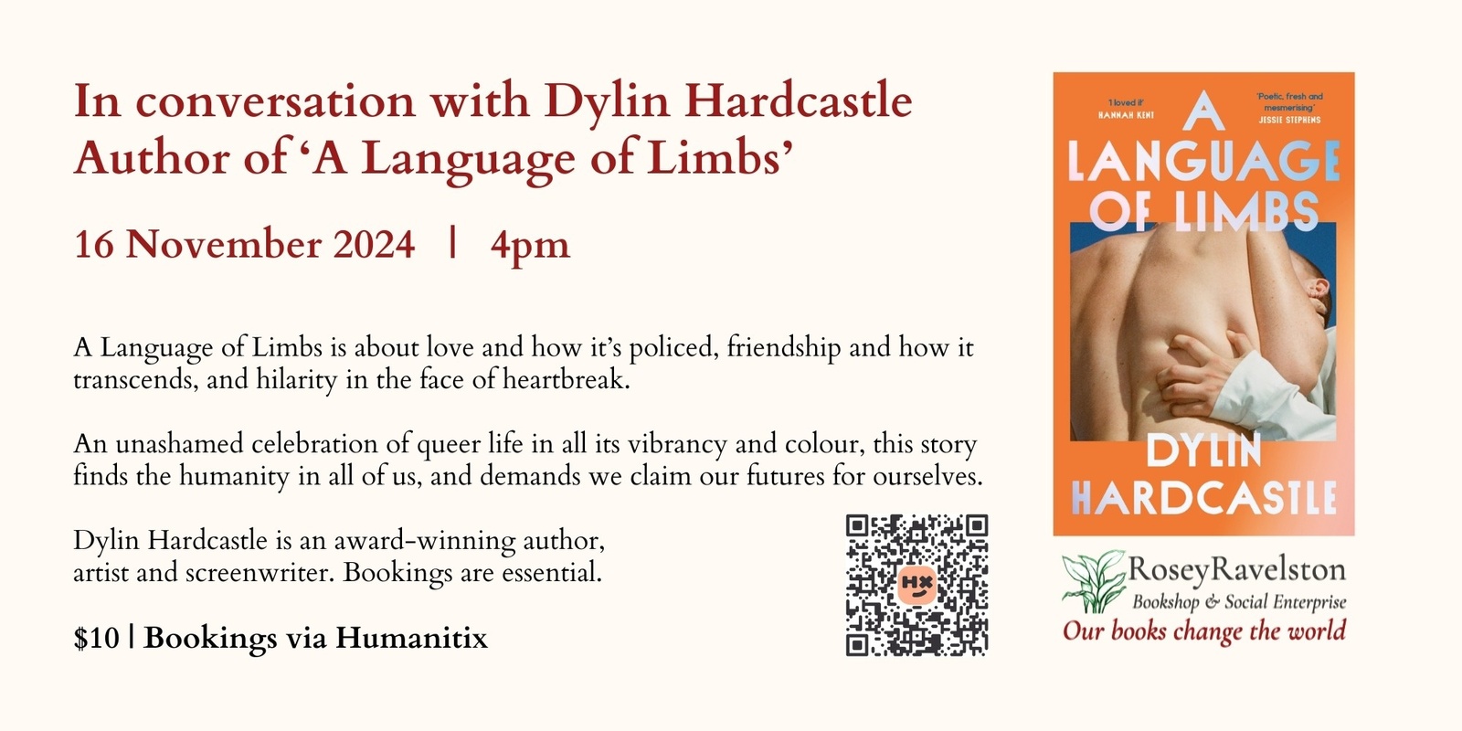 Banner image for In conversation with Dylin Hardcastle