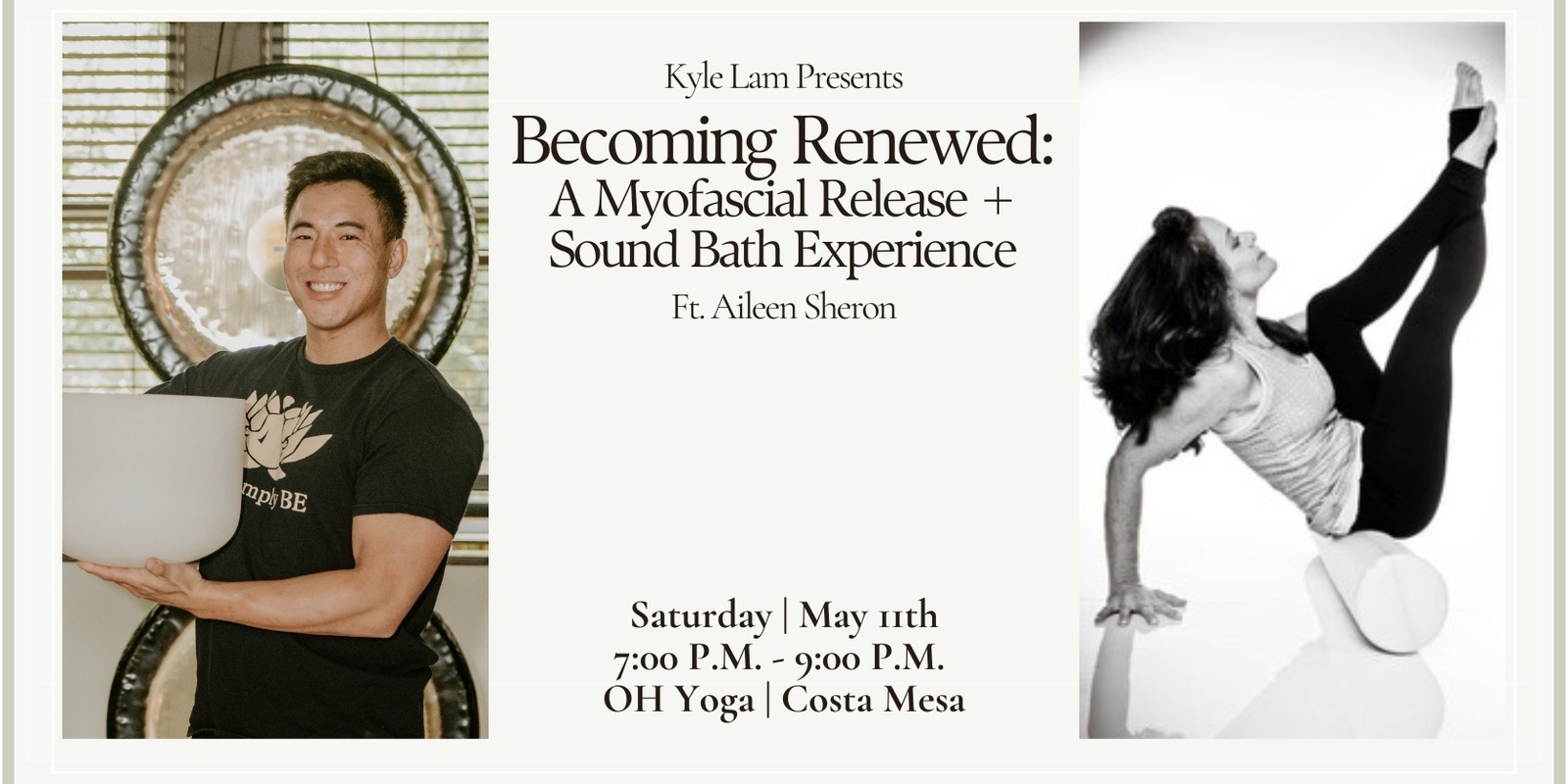 Banner image for Becoming Renewed: A Myofascial Release + Sound Bath Experience with Aileen Sheron + CBD (Costa Mesa)