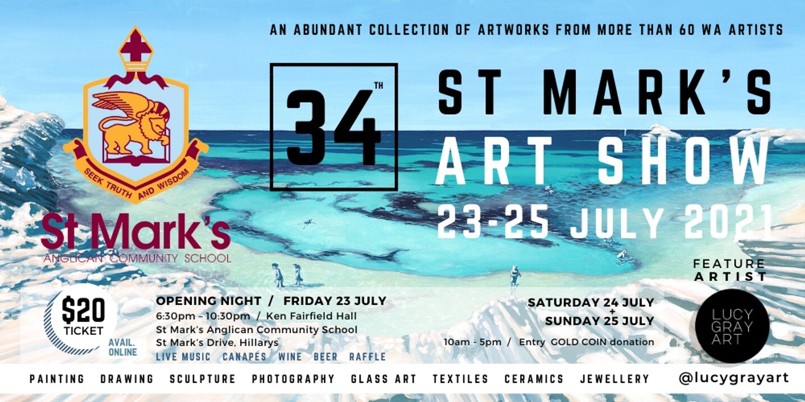 Banner image for St Mark's 34th Annual Art Show Opening Night