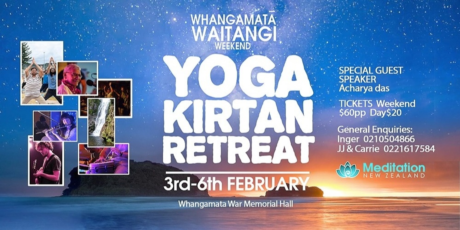 Banner image for Whangamata Waitangi Weekend Yoga Kirtan Retreat