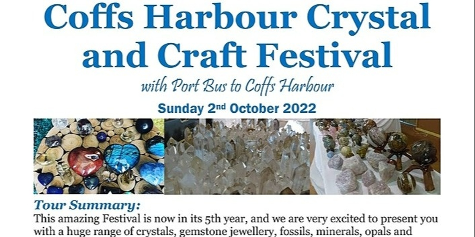 Banner image for Coffs Harbour Crystal and Craft Festival