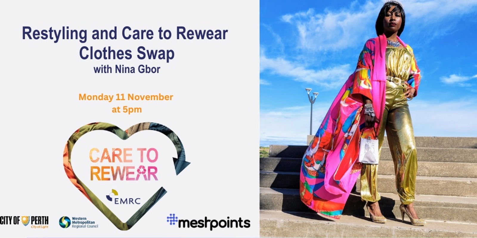 Banner image for Restyling and Care to Rewear Clothes Swap with Nina Gbor