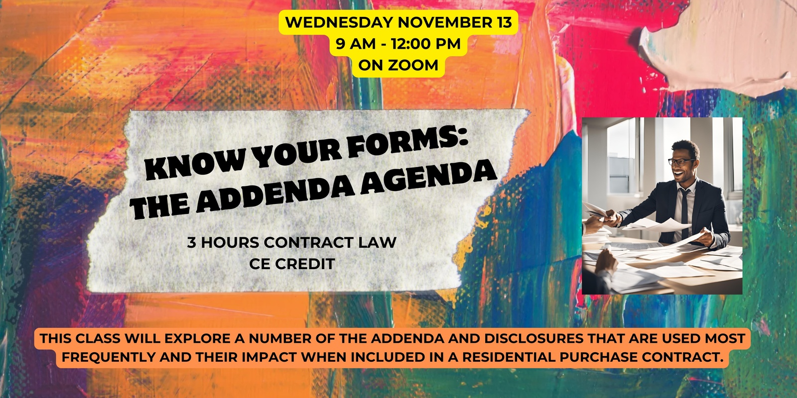 Banner image for KNOW YOUR FORMS: THE ADDENDA AGENDA