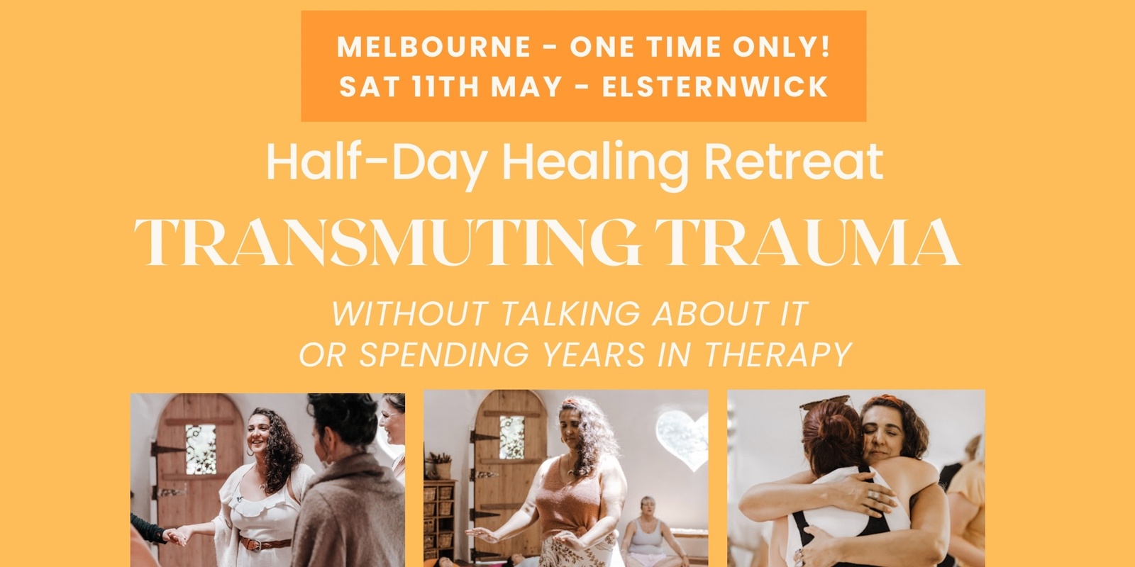 Banner image for Half Day Healing Retreat: TRANSMUTING TRAUMA without years of therapy or talking about it!