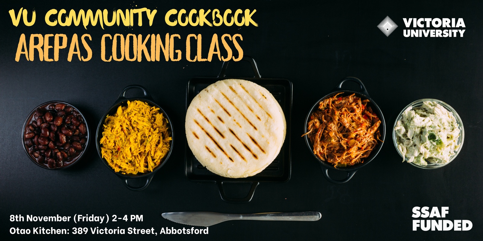 Banner image for VU Community Cookbook - Arepas Cooking Class