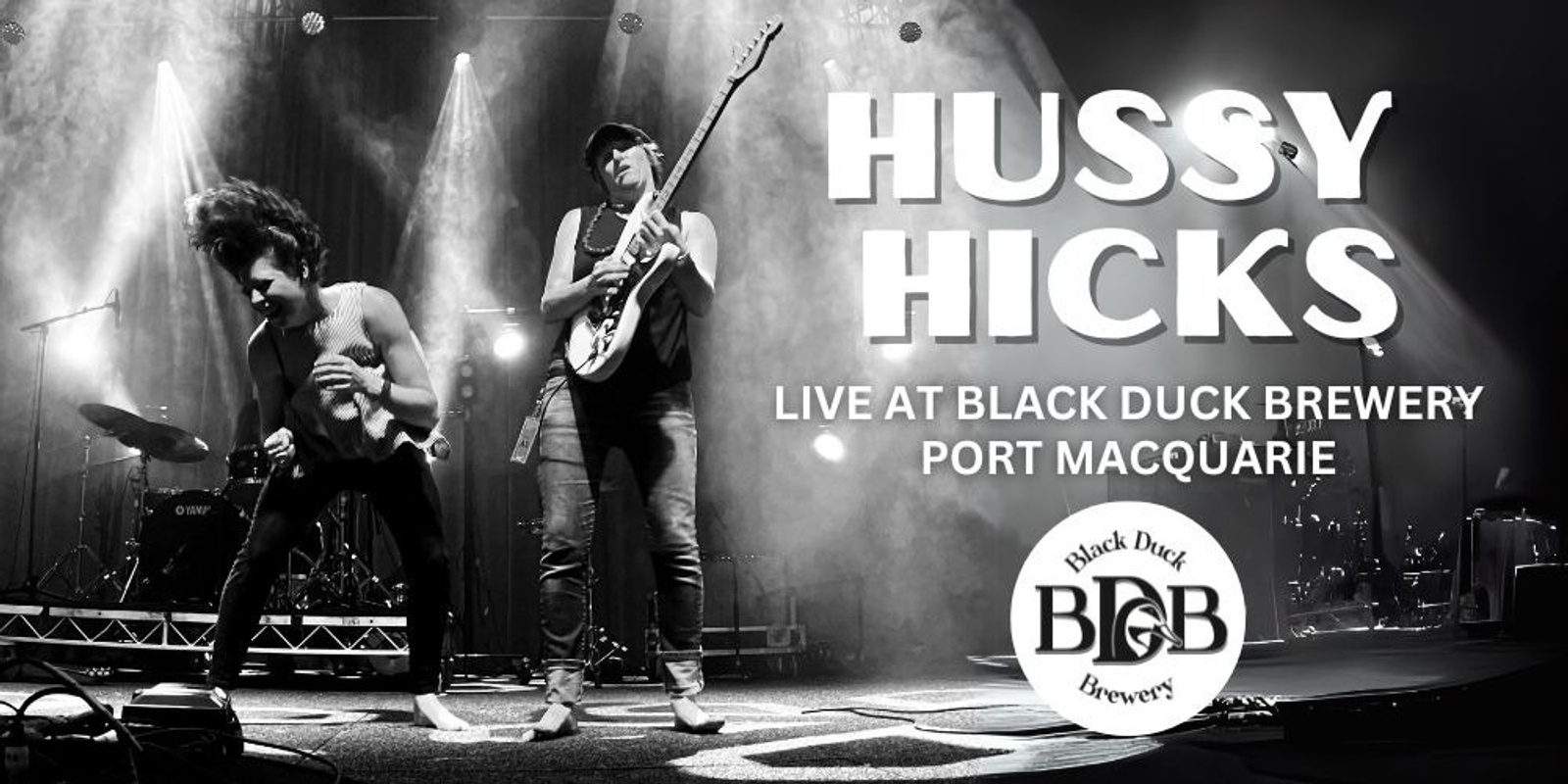 Banner image for Hussy Hicks at Black Duck Brewery Port Macquarie