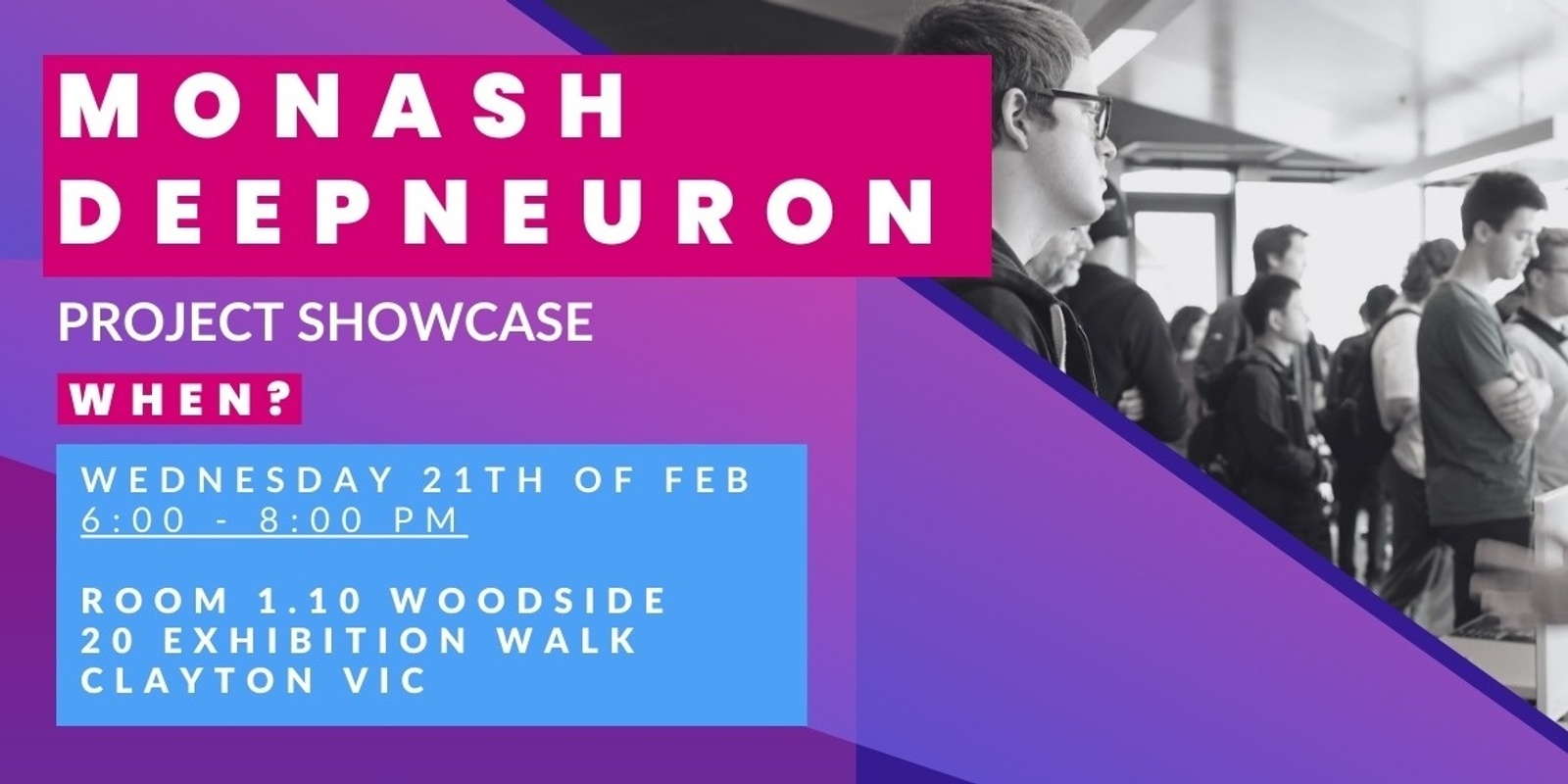 Banner image for AI & HPC Project Showcase - Monash DeepNeuron