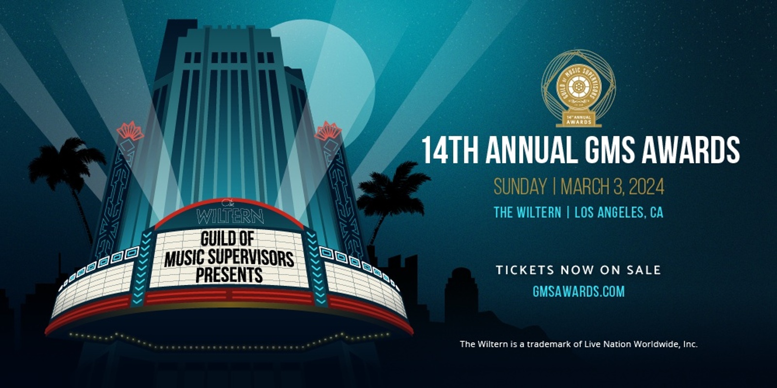 Banner image for 14th Annual Guild of Music Supervisors Awards