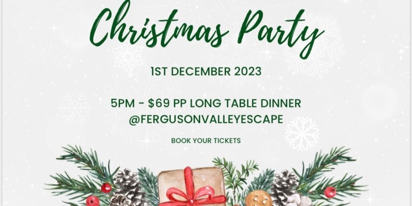 Banner image for LONG TABLE CHRISTMAS PARTY @ Ferguson Valley Escape