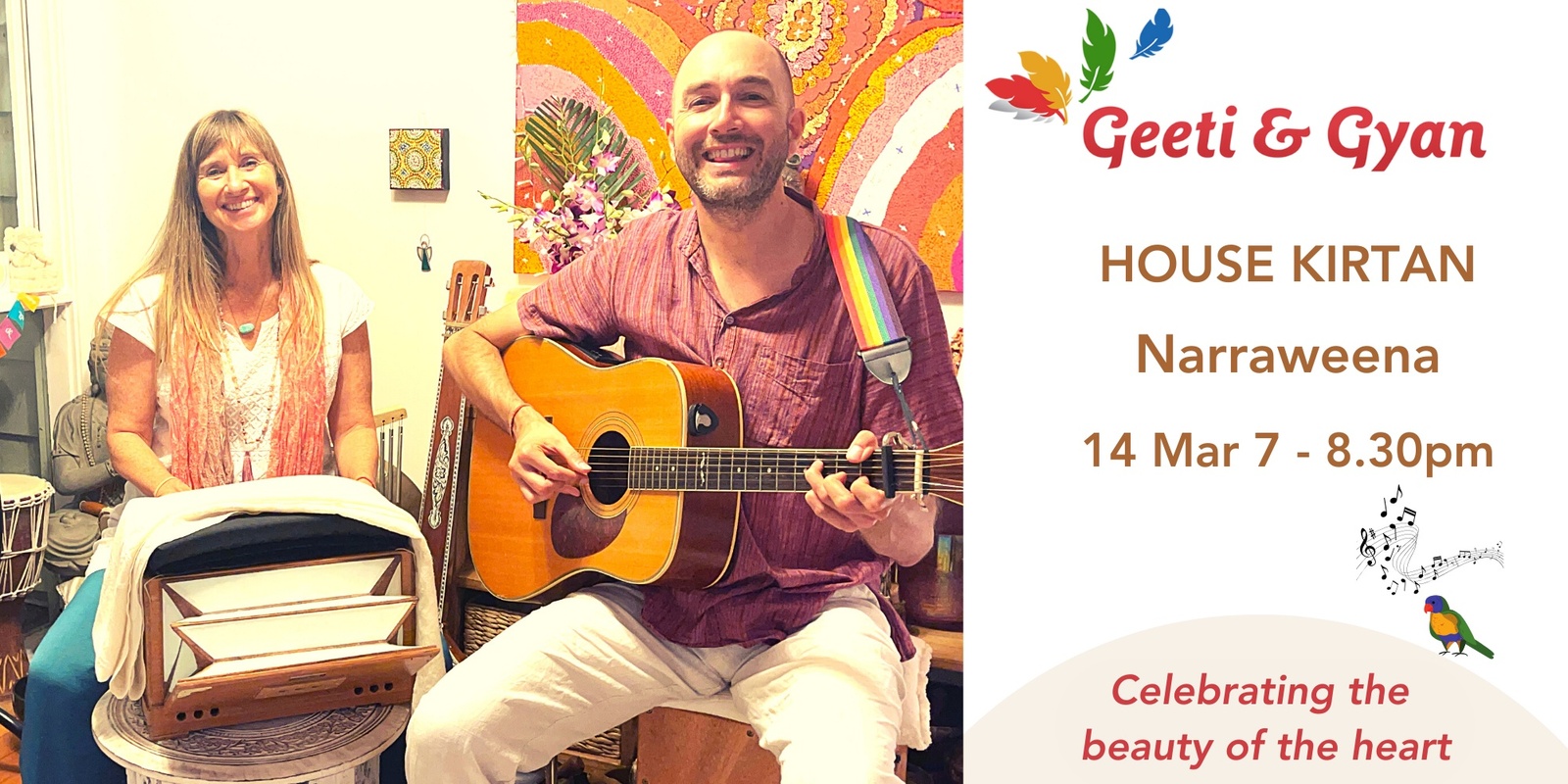 Banner image for House Kirtan with Geeti & Gyan 