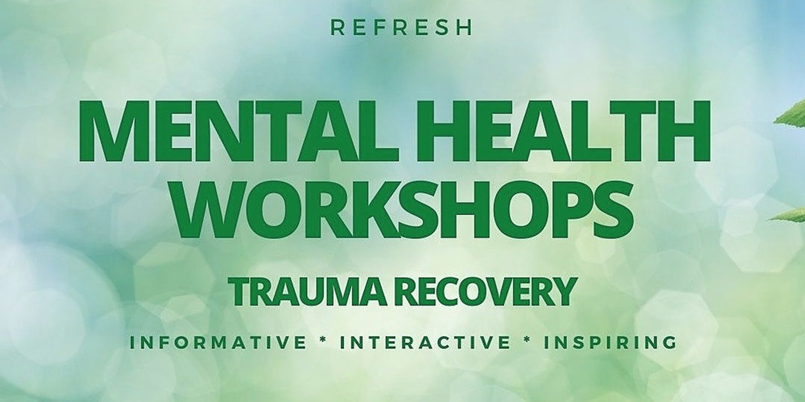 Banner image for Mental Health Workshop: Trauma Recovery ($39.99)