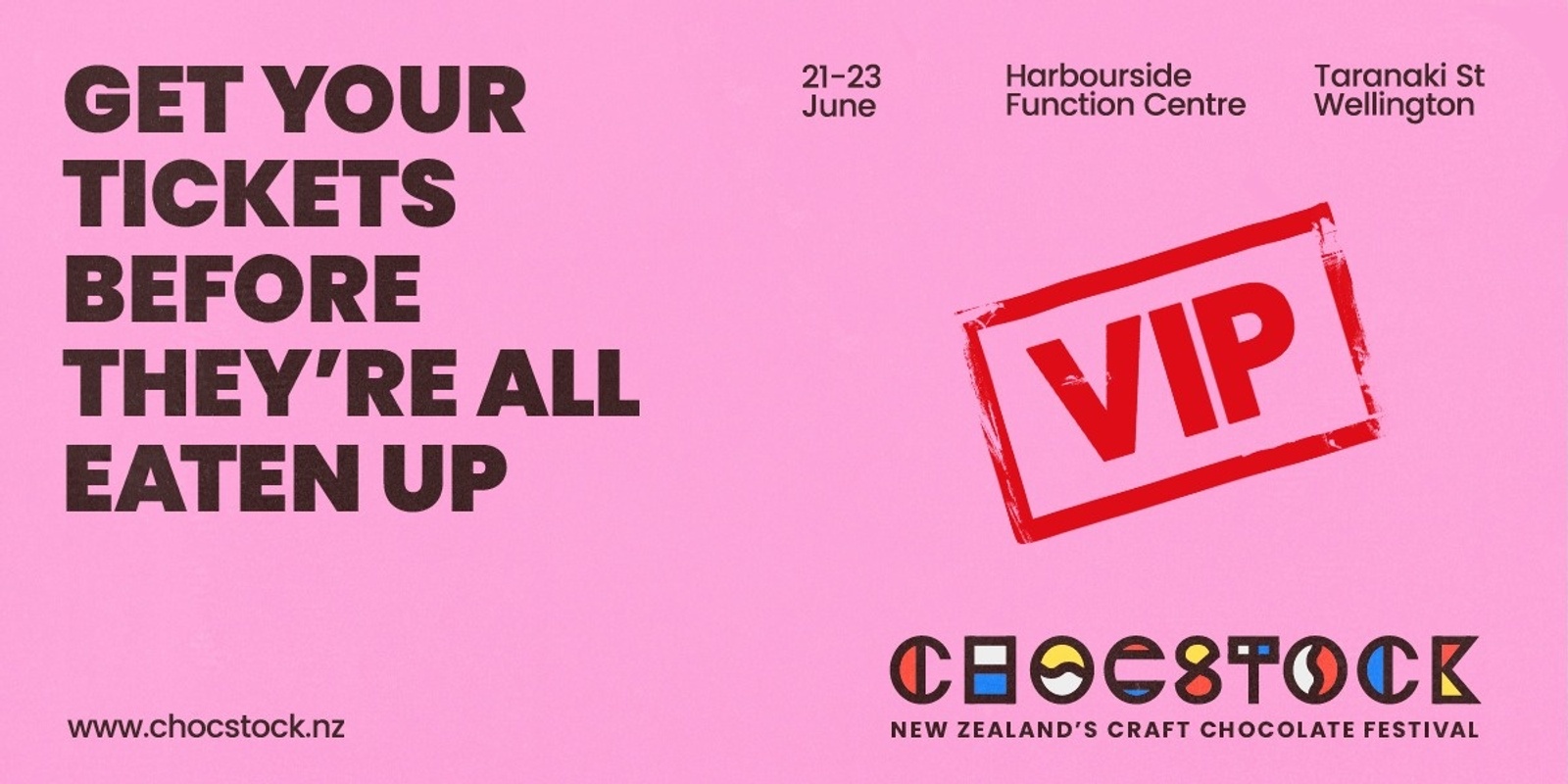 Banner image for VIP Session Friday 5-8pm - Chocstock – New Zealand's Craft Chocolate Festival