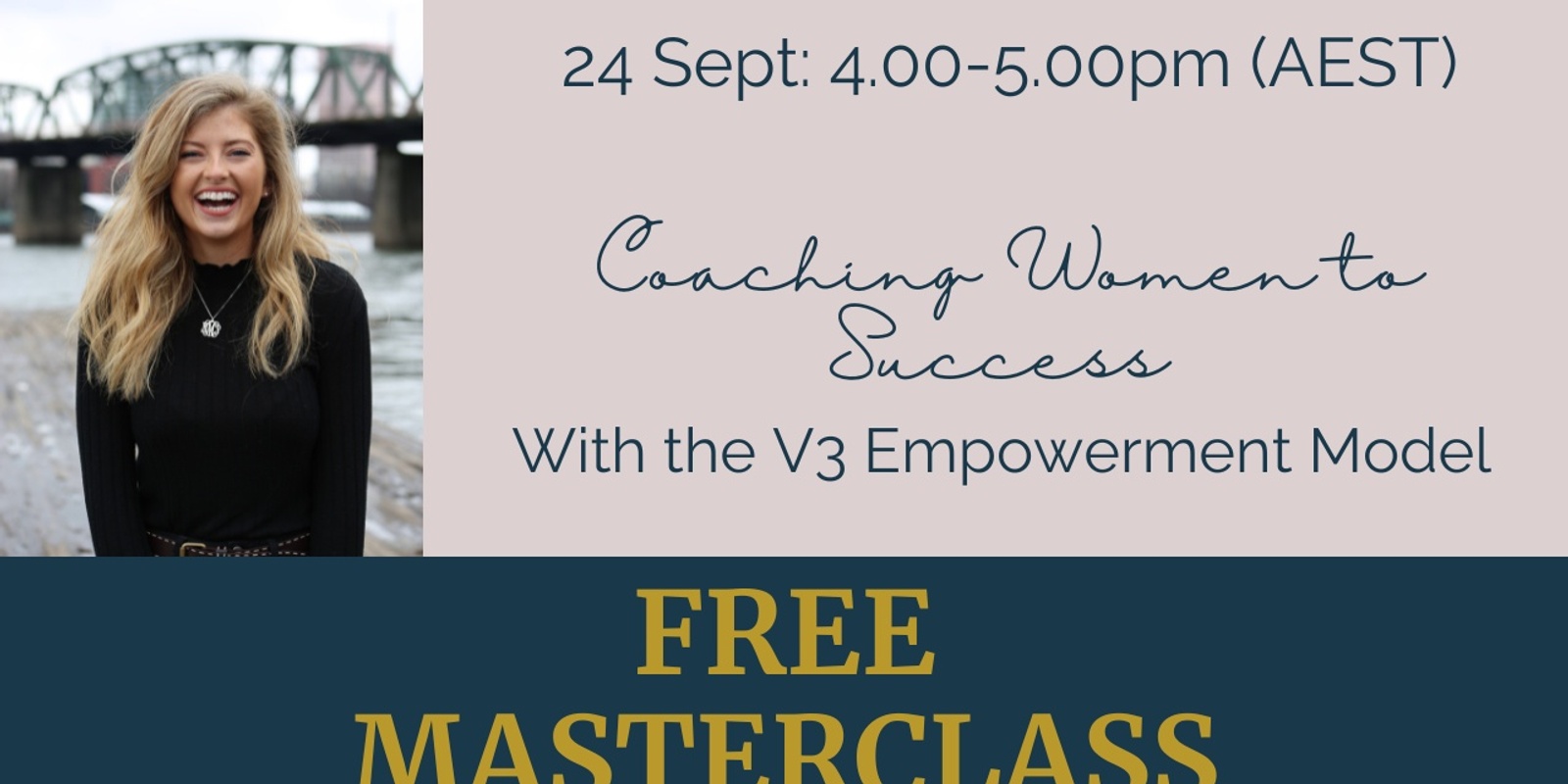 Banner image for Coaching Women to Success with the V3 Empowerment Model™