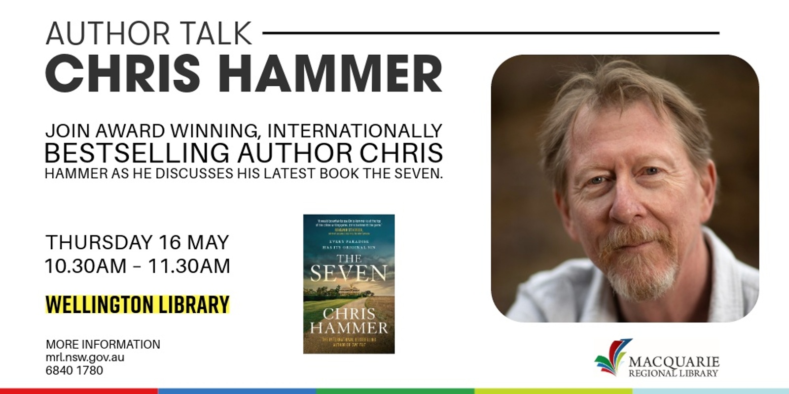 Banner image for Author Talk: Chris Hammer Wellington Library