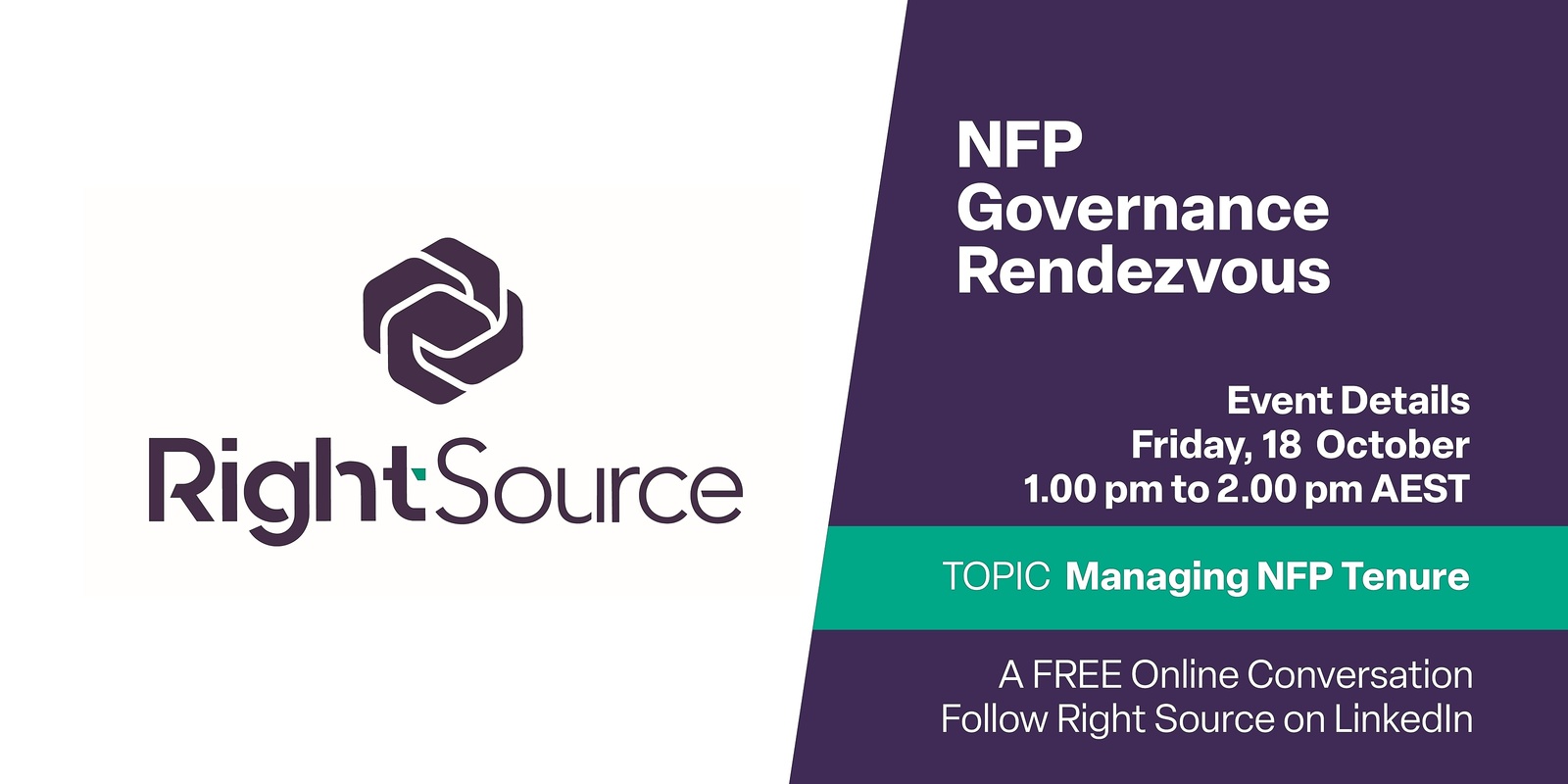 Banner image for NFP Governance Rendezvous October: Managing NFP Tenure