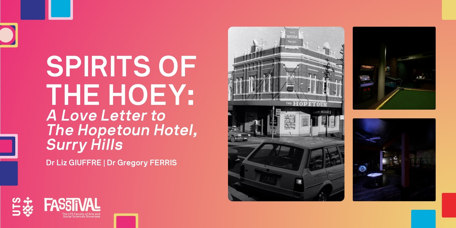 Banner image for Spirits of the Hoey – a Love Letter to The Hopetoun Hotel, Surry Hills