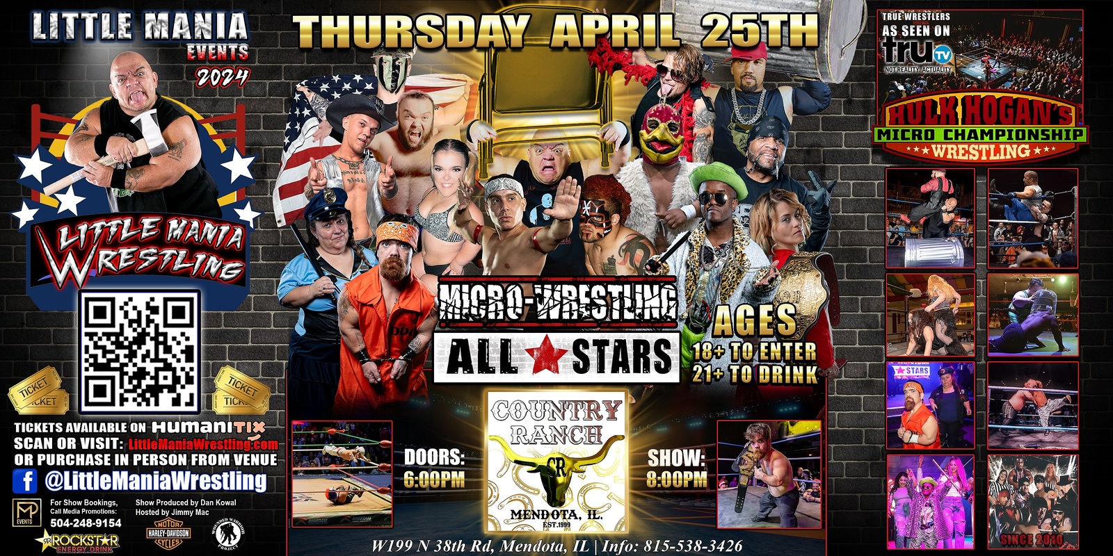 Banner image for Mendota, IL -- Micro-Wrestling All * Stars: Little Mania Rips Through the Ring!