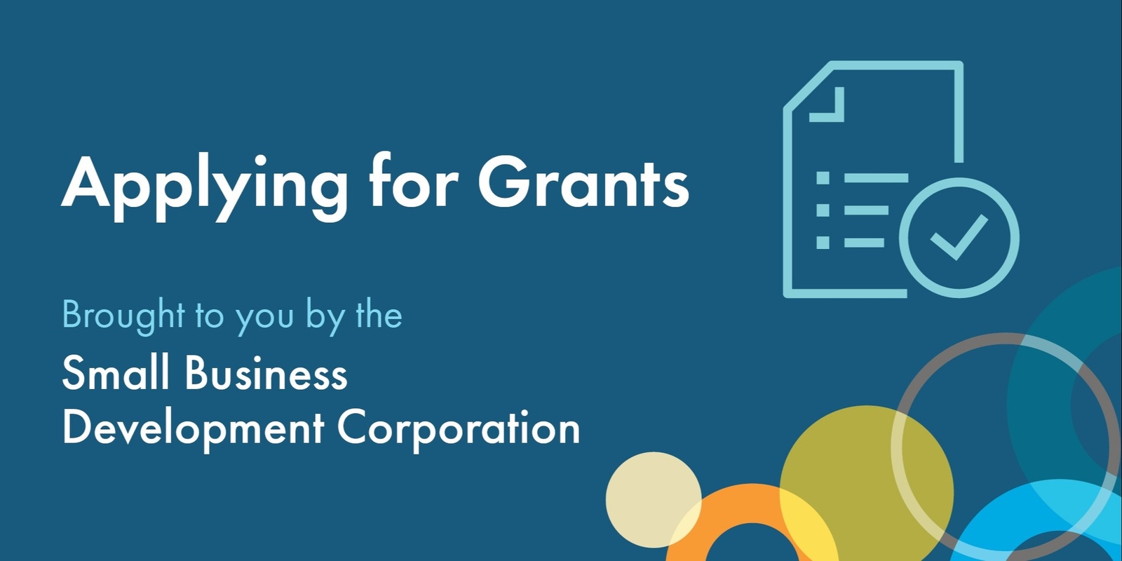 Banner image for Applying for Grants