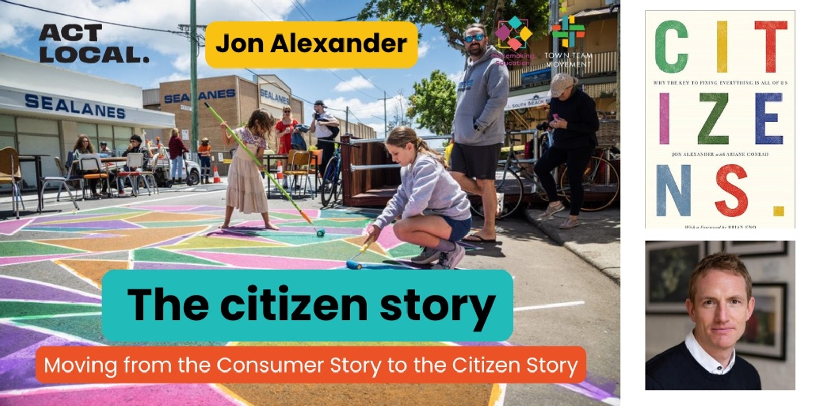 Banner image for The Citizen Story: a webinar with Jon Alexander POSTPONED