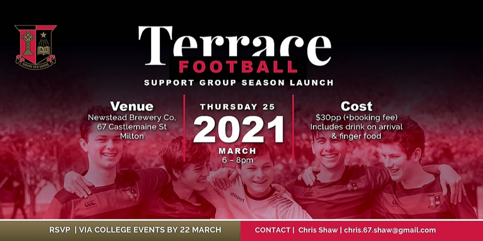 Banner image for Terrace Football Support Group 2021 Season Launch