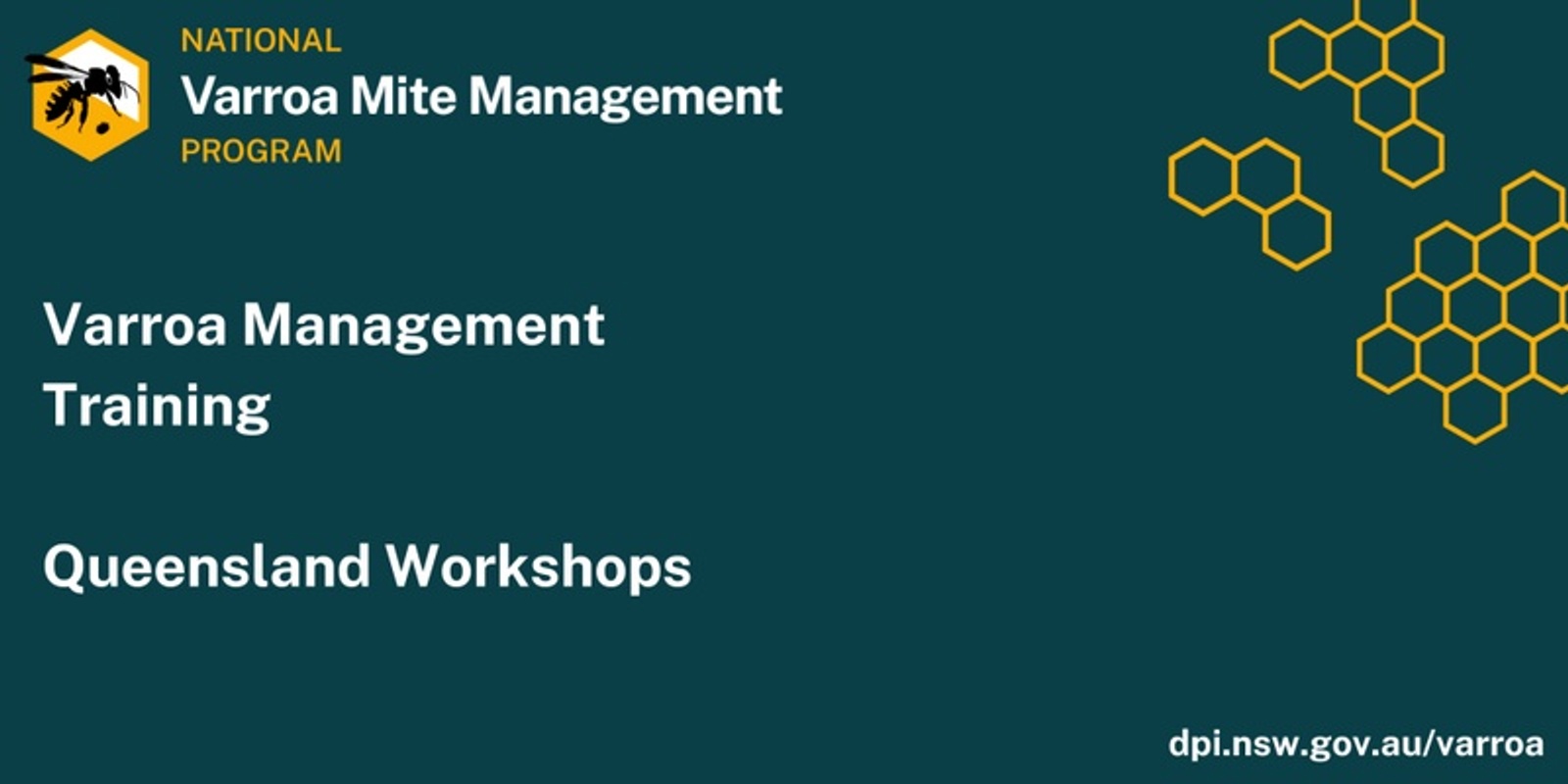 Banner image for Capalaba - Varroa Management Training Workshop