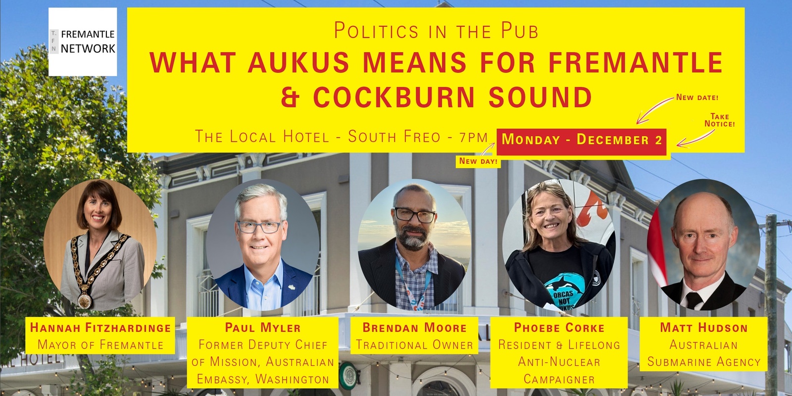 Banner image for Politics in the Pub: What AUKUS means for Fremantle and Cockburn Sound