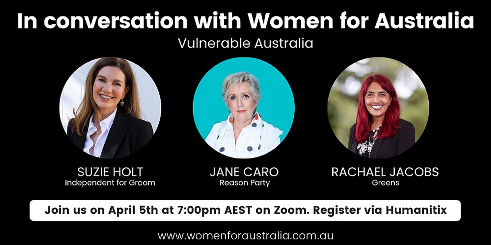 Banner image for In Conversation with Women for Australia - Vulnerable Australia
