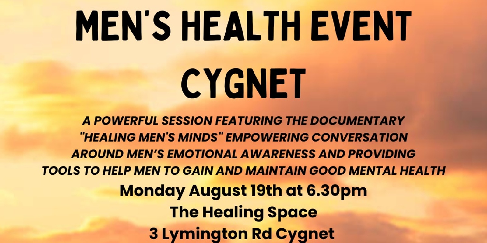 Banner image for Men’s Health Event - Cygnet Tasmania