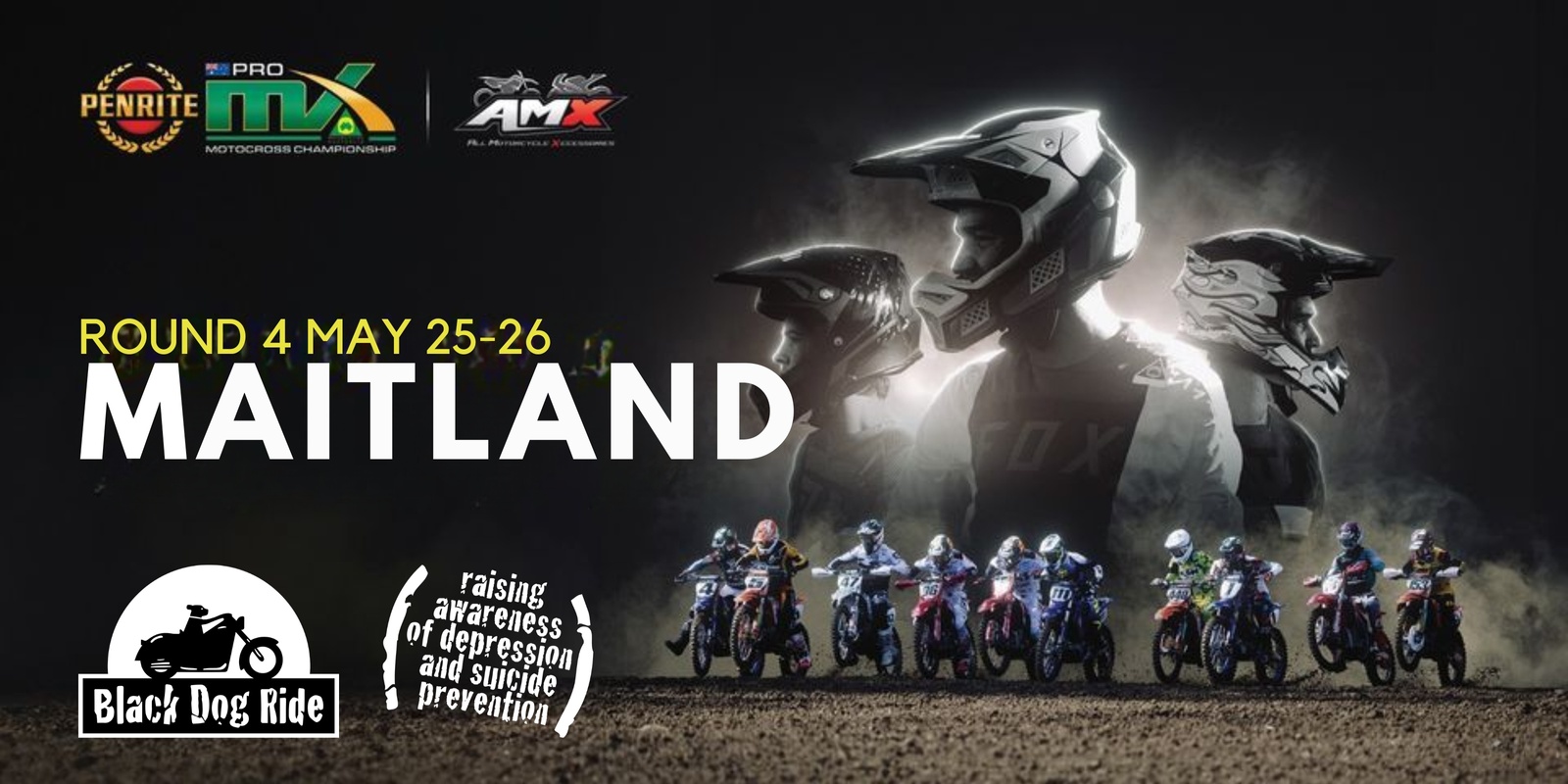 Banner image for Black Dog Ride - ProMX - Round 4 - Maitland, NSW Volunteers