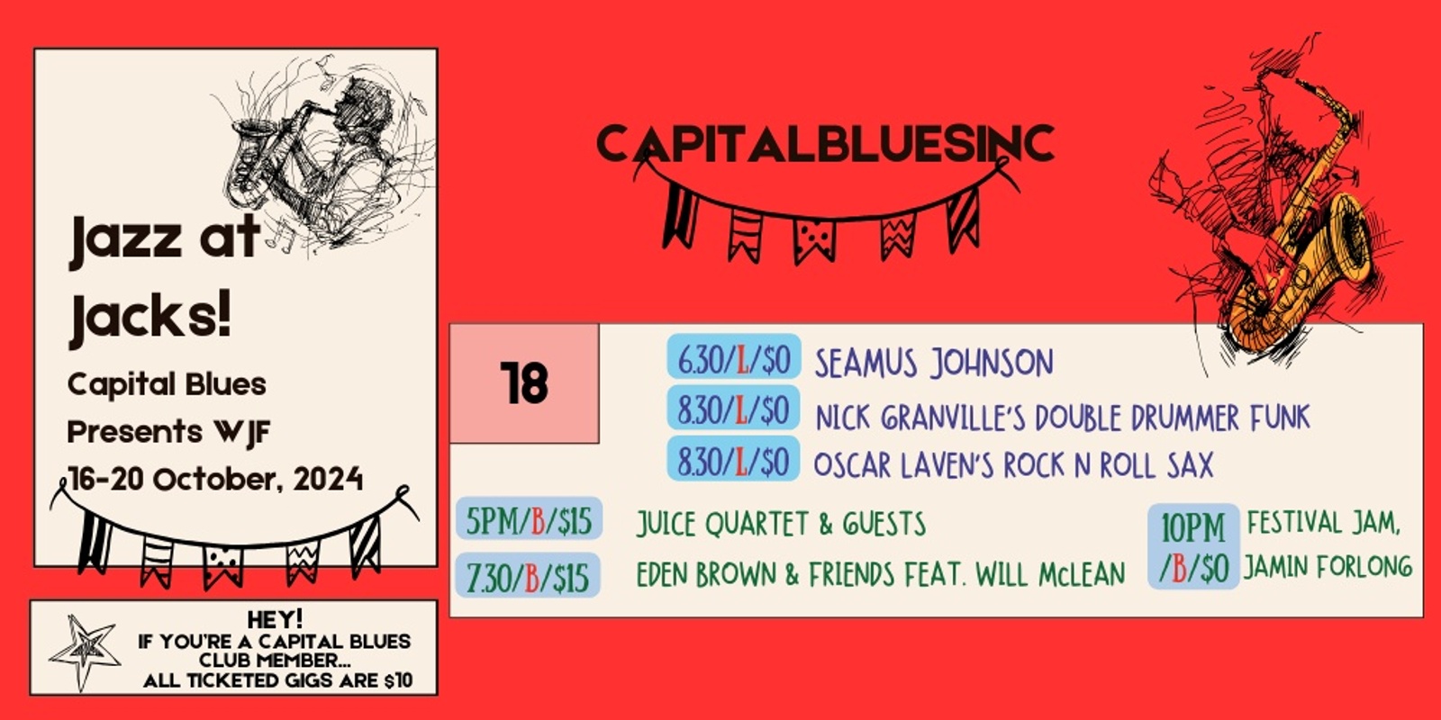 Banner image for Capital Blues Inc WJF Friday Pass