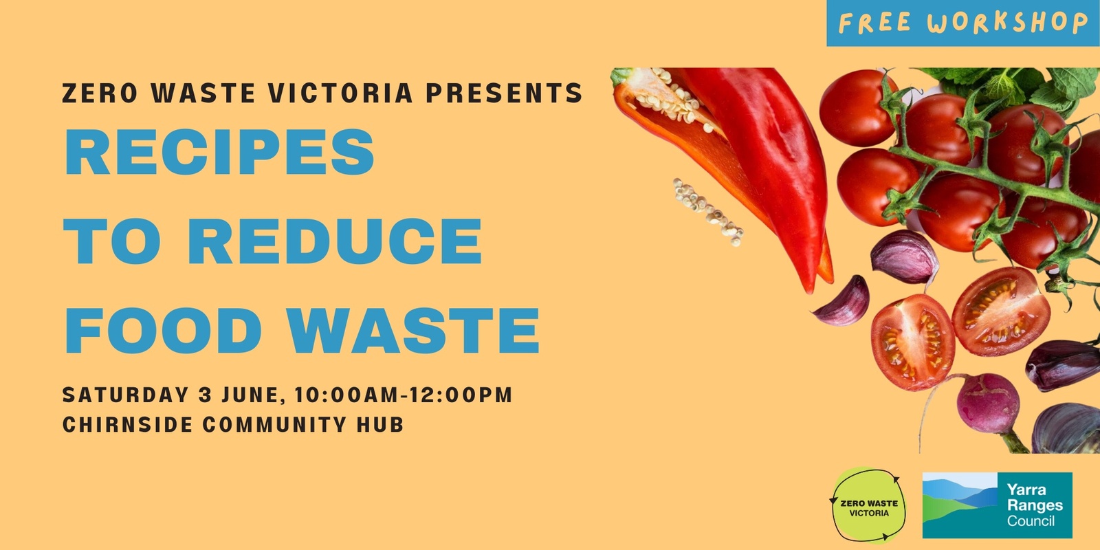 Banner image for Recipes to Reduce Food Waste (Chirnside Park)