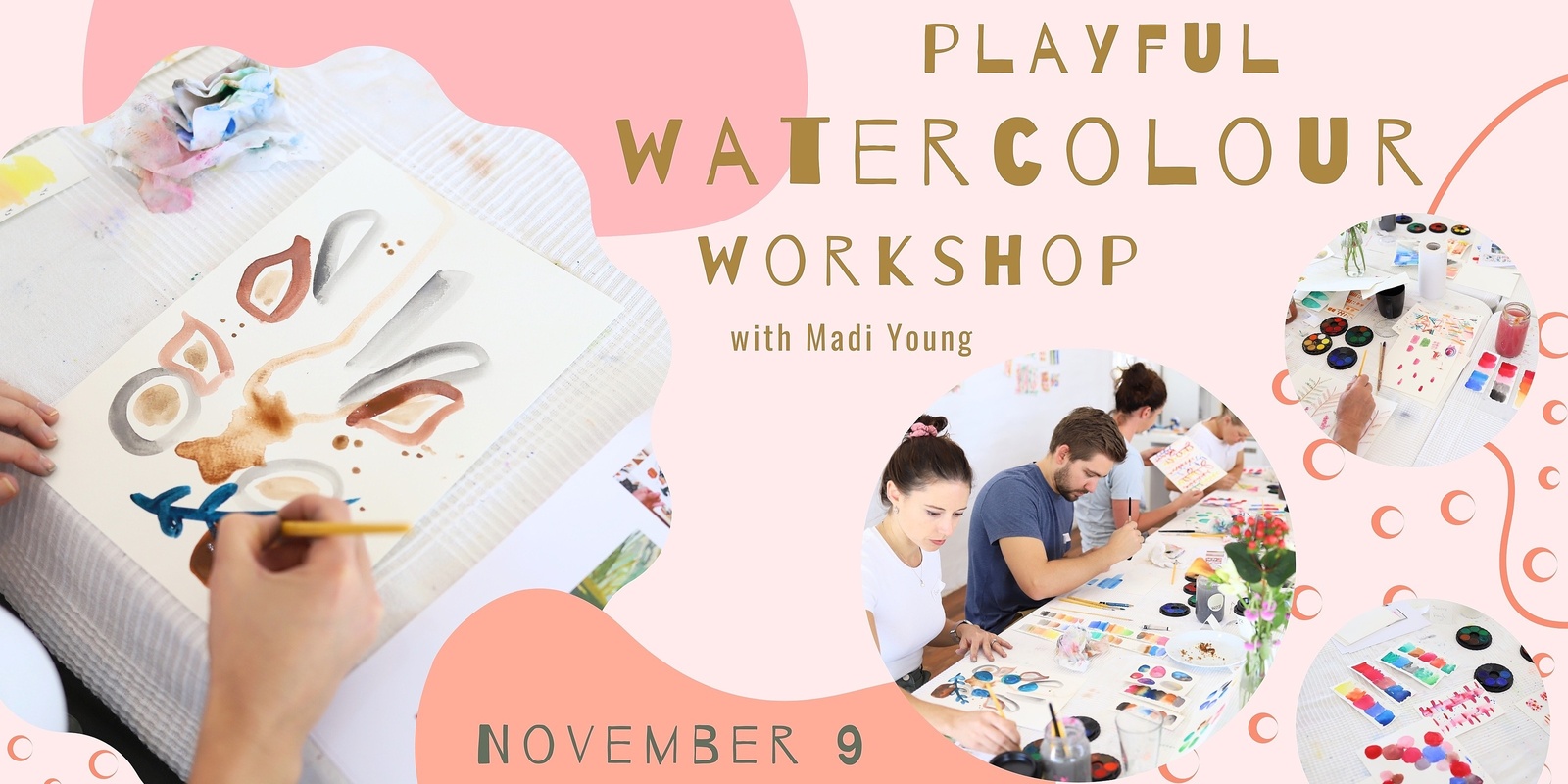 Banner image for Playful Watercolour Workshop with Madeline Young