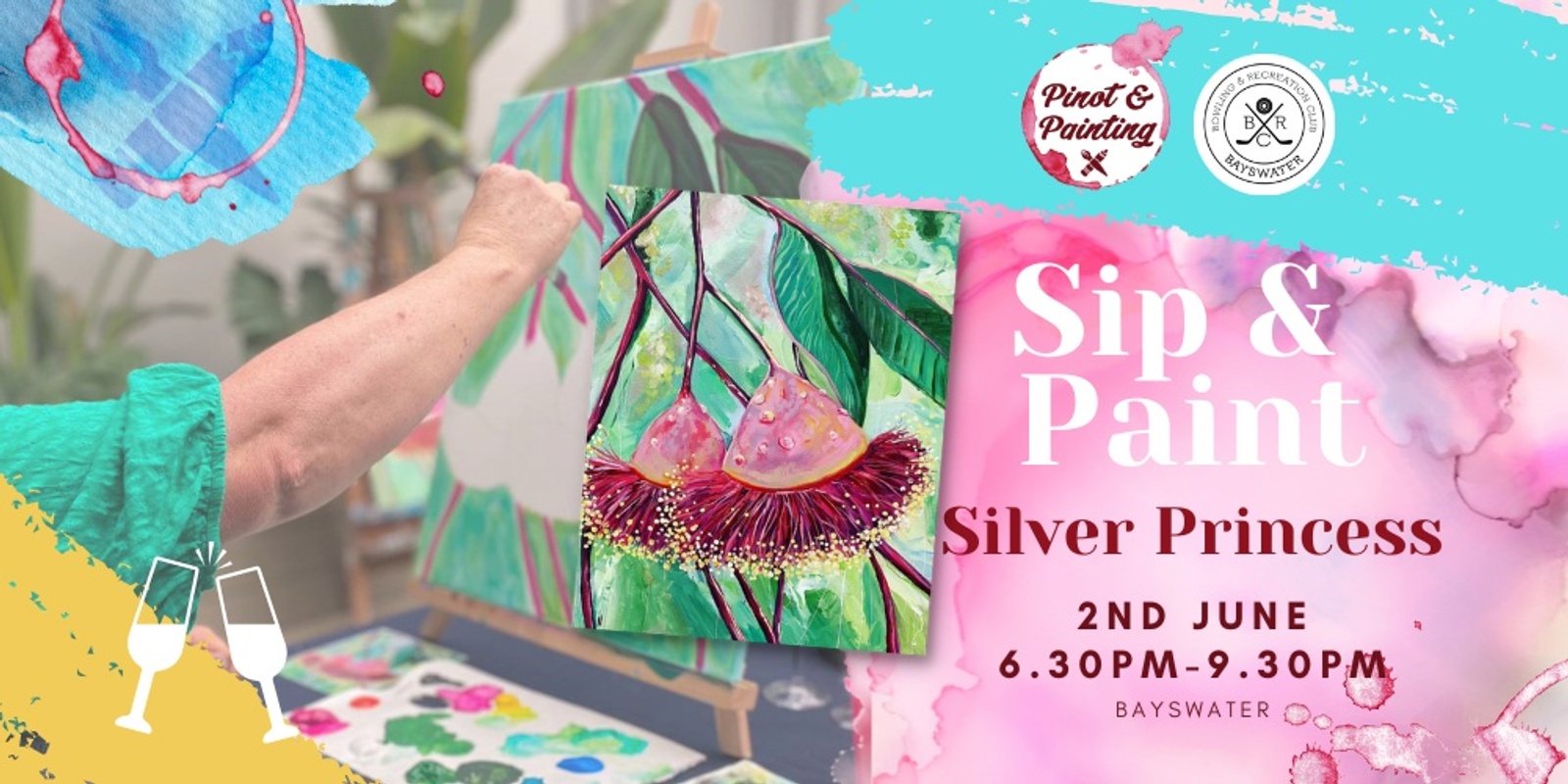 Banner image for Silver Princess Sip & Paint @ The Bayswater Bowling Club