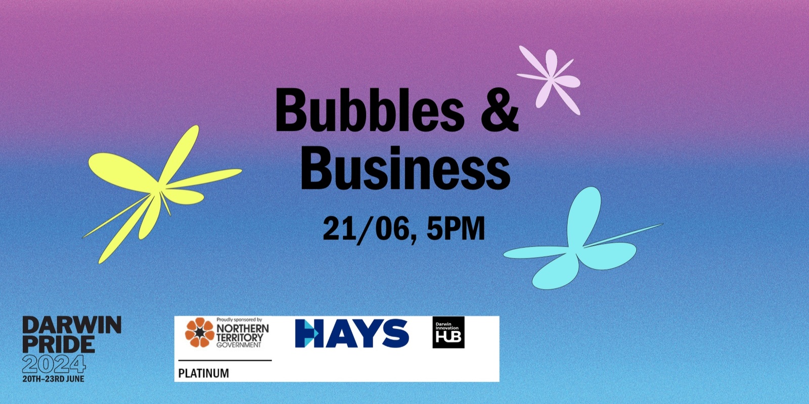 Banner image for Darwin Pride 2024 – Bubbles and Business